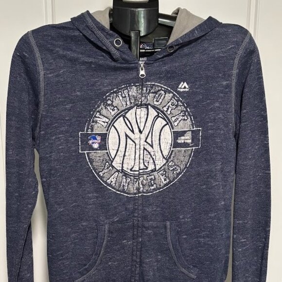 New York Yankees MLB Majestic Women's Full-Zip Hoodie Size Medium - Picture 1 of 4
